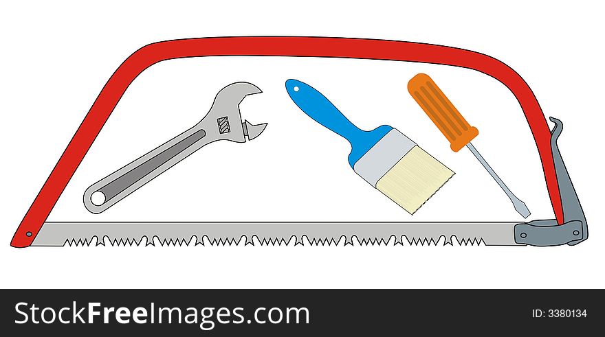 Vector artwork of the hand tool. Vector artwork of the hand tool