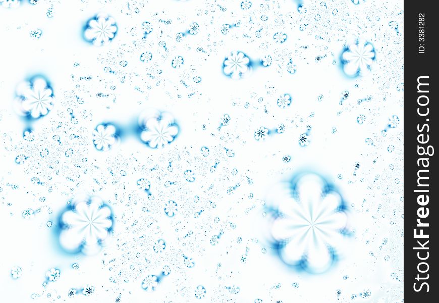 Winter fantasy. Background of snowflakes