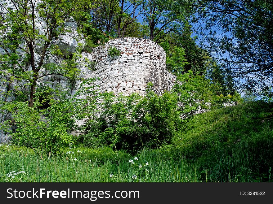 Walls of monatery of Tyniec (Poland, near Krakow)