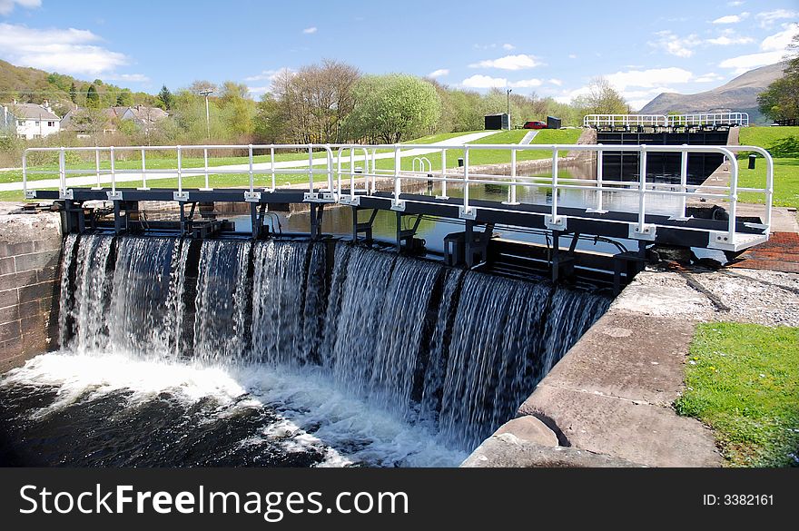 Neptunes staircase on the telford caledonian canal at banavie scotland