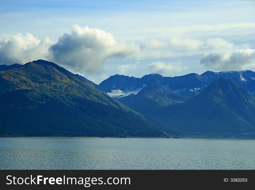 Morning in Alaska with cloud formations.