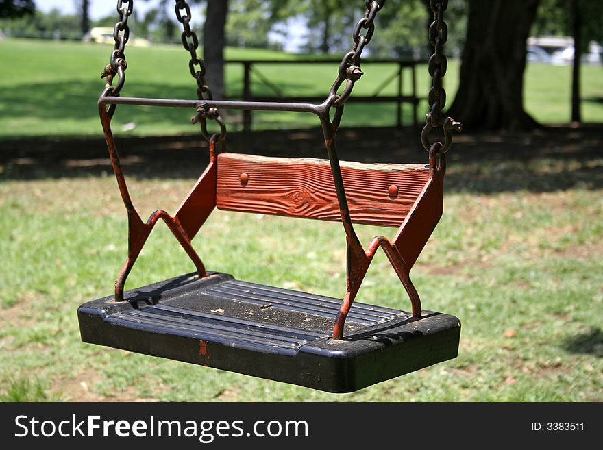 Swing In Green Playground