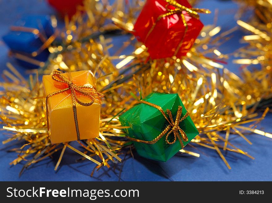 Small gifts on a christmas tree