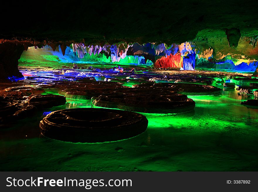 Yangshuo guilin, rock,cave,water lily,geologic,mineral. Yangshuo guilin, rock,cave,water lily,geologic,mineral