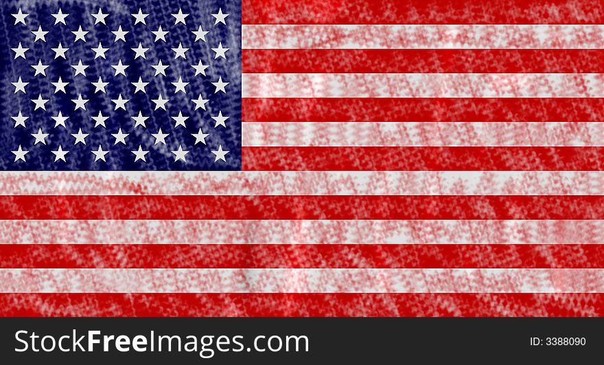The Beautiful flag of America.