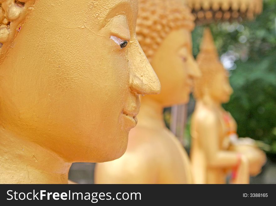 Close up of a Buddhist statue in Thailand. Close up of a Buddhist statue in Thailand