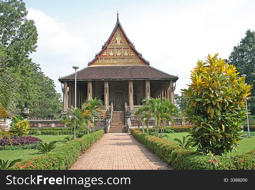 Wat Haw Pha Kaew in Vientiane, Laos. Wat Haw Pha Kaew in Vientiane, Laos