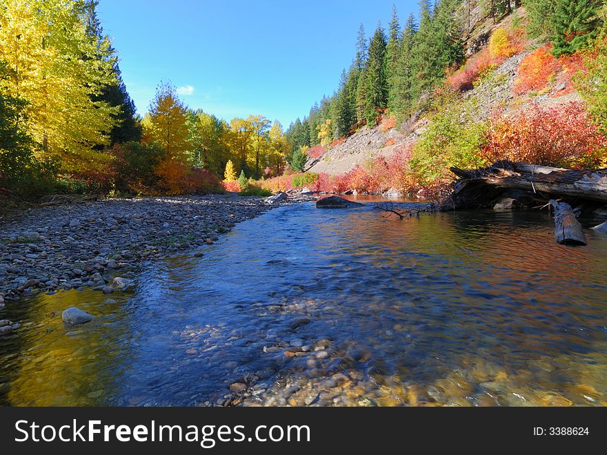 Beautiful Autumn Morning in the cascade foothill in washington. Beautiful Autumn Morning in the cascade foothill in washington