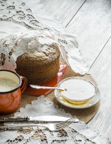 A Cake Made of Maize Flour. Retro Style. Royalty Free Stock Photo A Cake Made of Maize Flour. Retro Style. Royalty Free Stock Photo