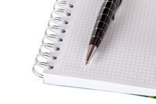 Stationery Set. Blank Notebook And Pen Isolated On White Backgro Royalty Free Stock Image Stationery Set. Blank Notebook And Pen Isolated On White Backgro Royalty Free Stock Image