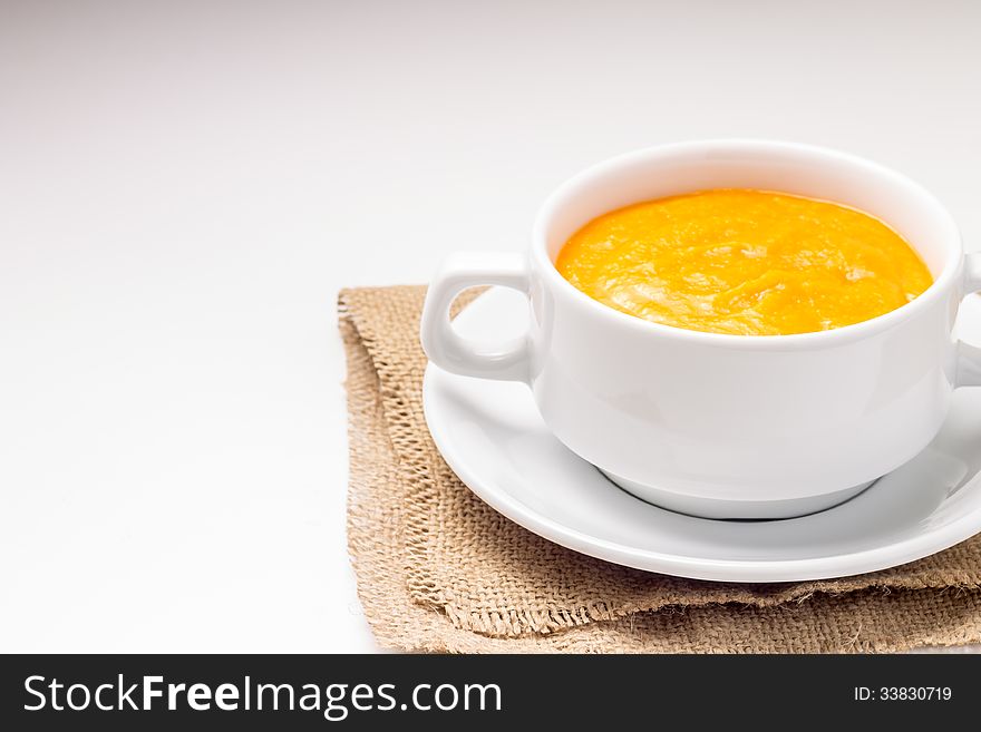 Pumpkin Soup At Old Rustic  Fabric