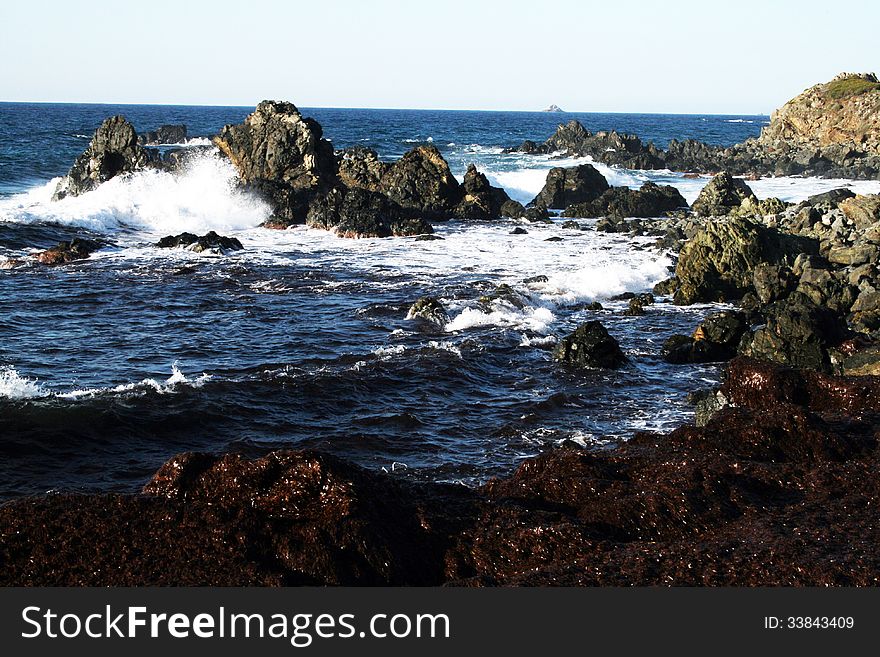 The wild coast of corsica in france. The wild coast of corsica in france