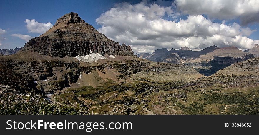 This image show a side of Mt Reynolds in Glacier National Park that is not easily seen by Park visitors. This image show a side of Mt Reynolds in Glacier National Park that is not easily seen by Park visitors.