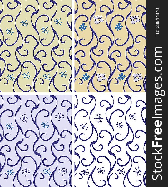 Texture with swirls and snowflakes seamless. See my other works in portfolio.