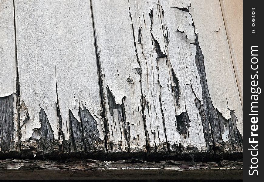 Old paint on wooden structure