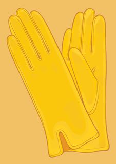 Pair Of Yellow Gloves Stock Photography Pair Of Yellow Gloves Stock Photography