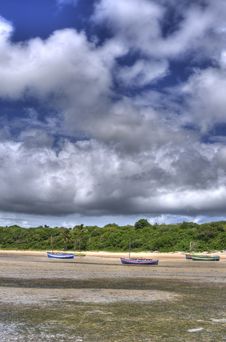 Boats On Beach Stock Image