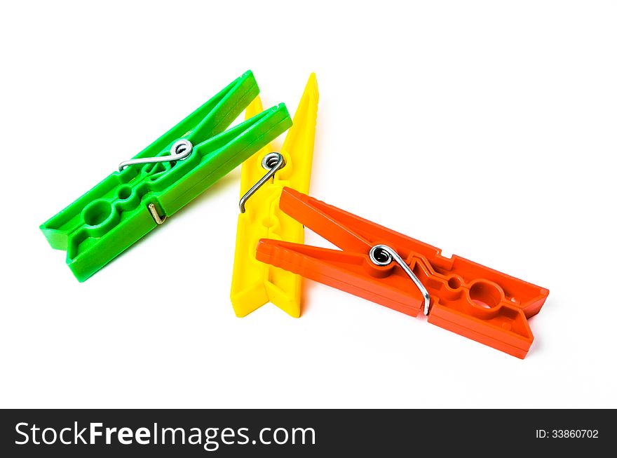 Colorful Clothespins - Isolated - Jamaican Flag