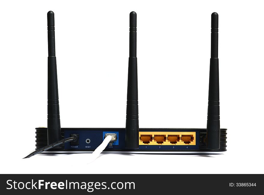 Internet Wireless router Isolated on white background
