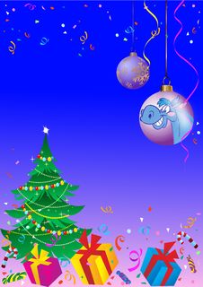 Background With A Christmas Tree And Balls Stock Photo Background With A Christmas Tree And Balls Stock Photo