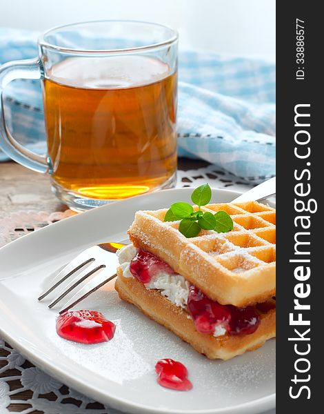 Waffles With Jam