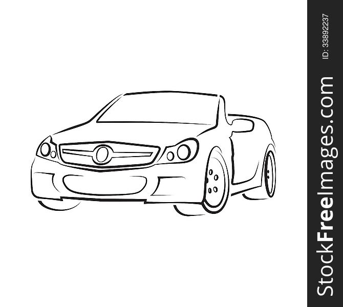 Vector illustration of a sports car cabriolet. Vector illustration of a sports car cabriolet