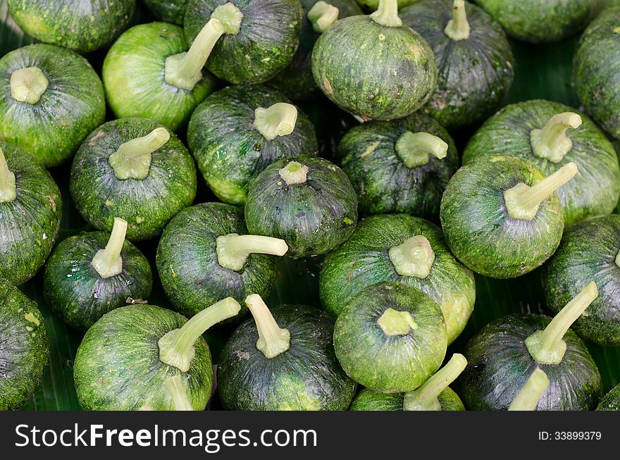 Small pumpkins in local market, Thailand