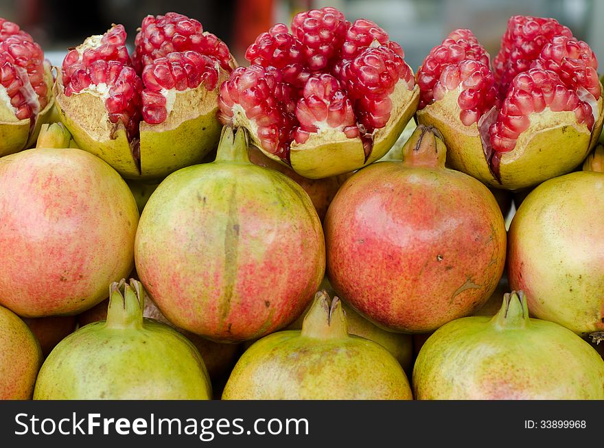 Pomegranate fruit in market, Thailand