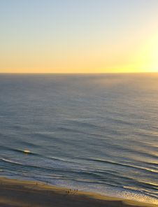 Aerial View Sunrise Over Ocean Stock Images Aerial View Sunrise Over Ocean Stock Images