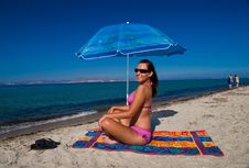Women Under Umbrella Royalty Free Stock Image Women Under Umbrella Royalty Free Stock Image