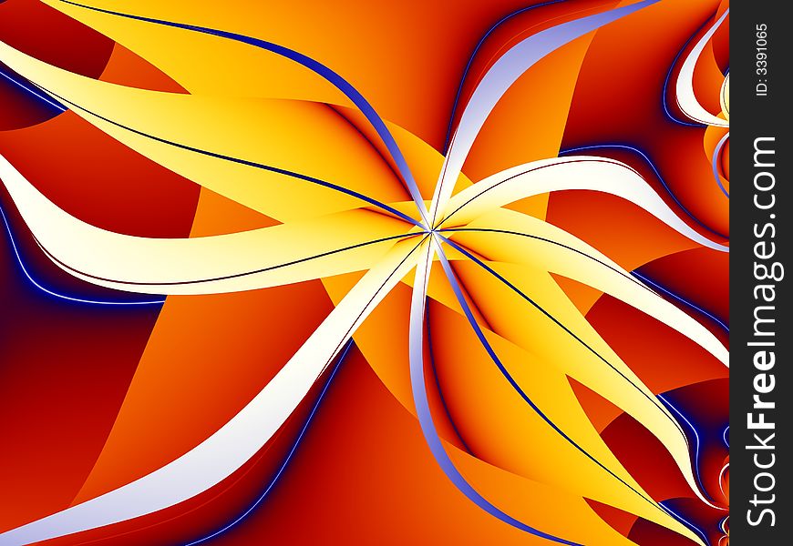 Generated fractal graphic - Colorful flower