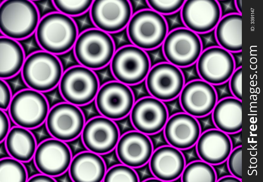 Generated fractal graphic - Violet circles