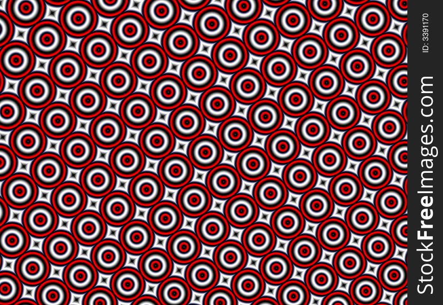 Generated fractal graphic - Red circle background