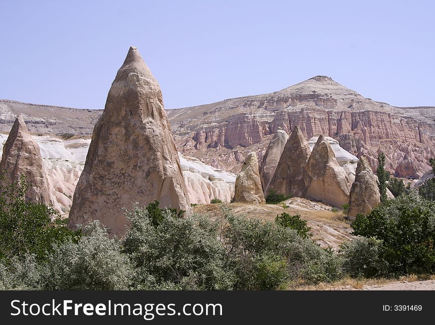 Cappadocia rock landscapes, anatolia, turkey