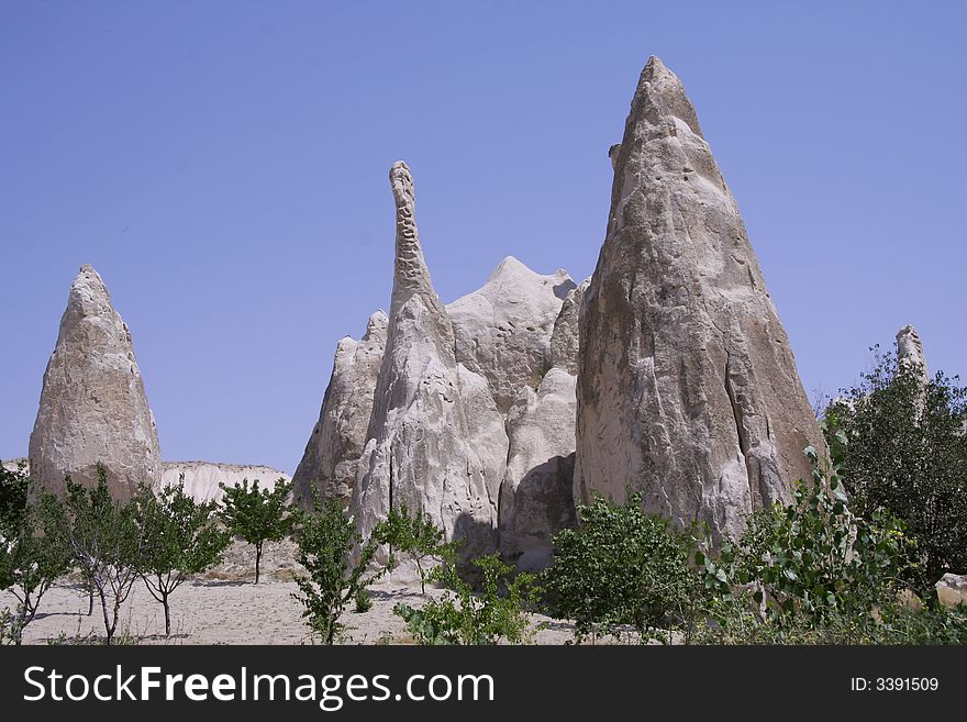 Cappadocia rock landscapes, anatolia, turkey