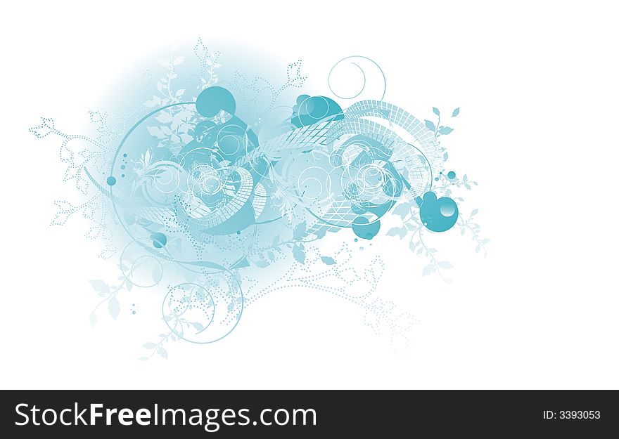 Abstract winter design  on white background,. Abstract winter design  on white background,