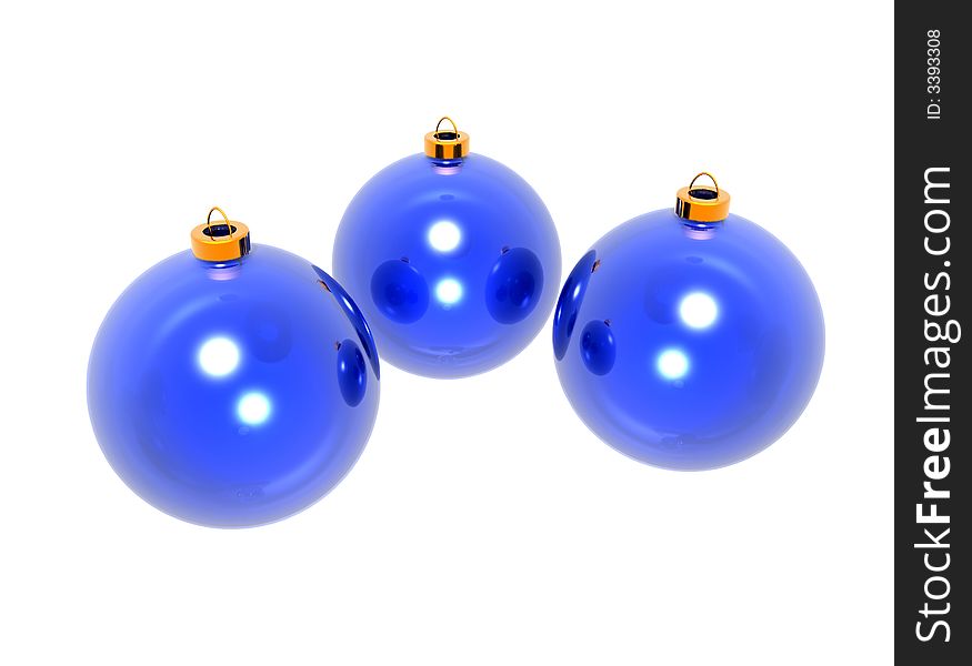 Xmas balls isolated on a white background.