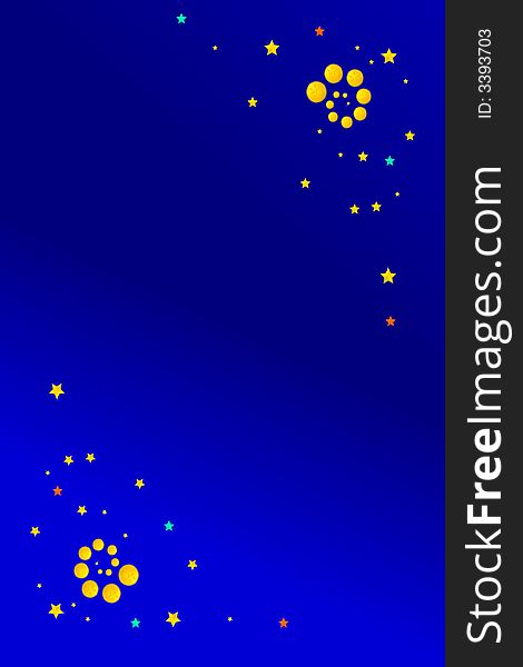 Blue background wiht yellow little stars. Blue background wiht yellow little stars