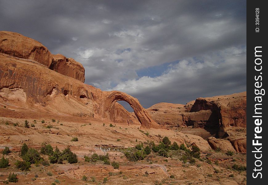 Corona Arch is the natural arch located in southern Utah.