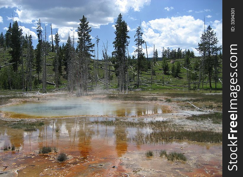 Black Sand Basin is a portion of Upper Geyser Basin in Yellowstone Nationa Park