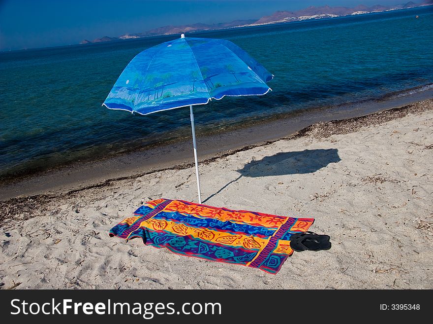 Sun umbrealla on the beach