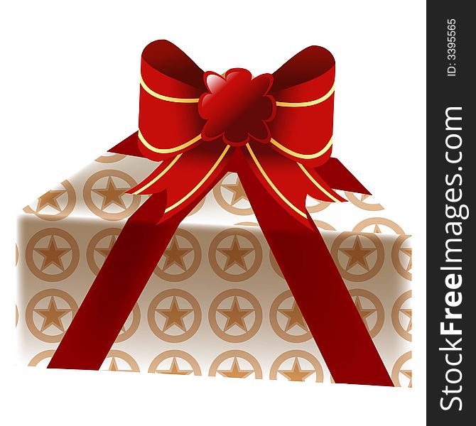 Gift, present, vector, illustration, wrapping