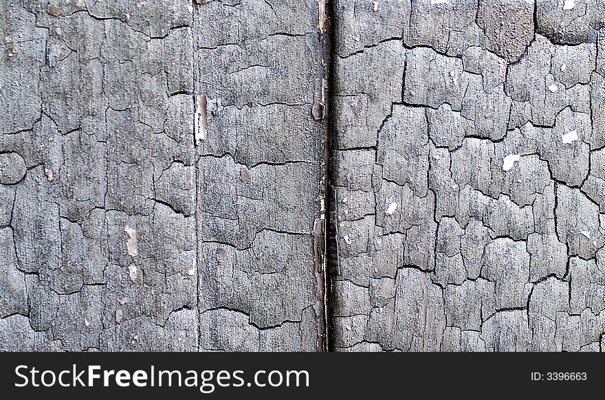 Surface textures on wall formed after a fire. Surface textures on wall formed after a fire.