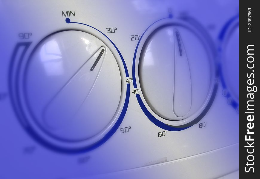 Detail of temperature regulation of washing machine. Detail of temperature regulation of washing machine