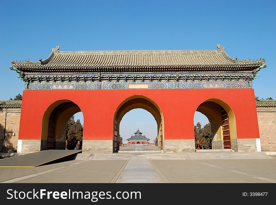 Gate in the temple of heaven
