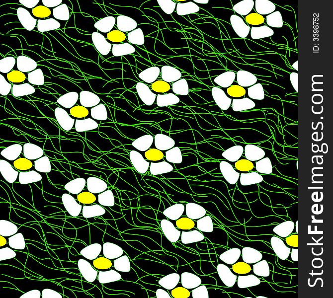 Seamlessly vector wallpaper with flowers. Seamlessly vector wallpaper with flowers