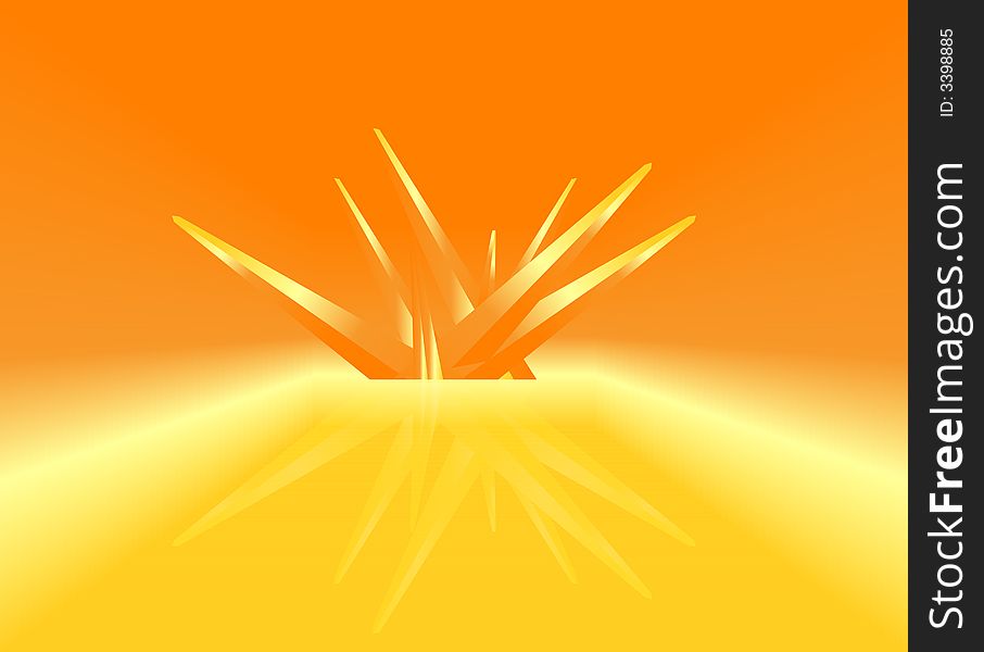 Light Orange Crystal Background Design