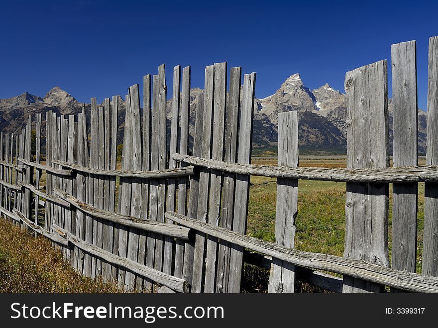 Rustic Fence In The Tetons