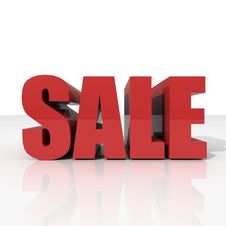 3d Red Text SALE Stock Image