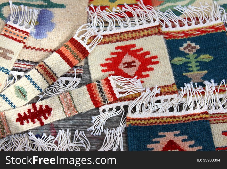 Bookmarks and traditional decorative rugs romanian handmade